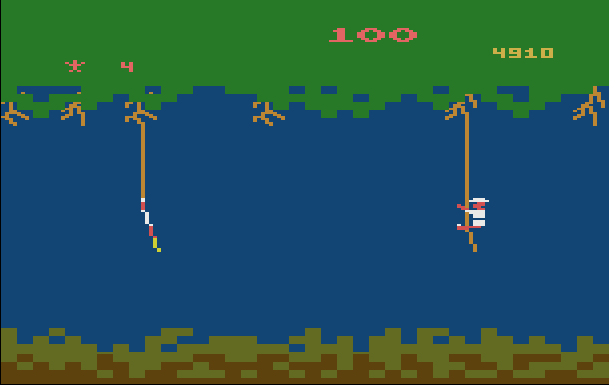 Jungle Hunt - Atari 2600 game screenshot (1983) by Atari